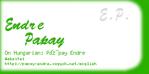 endre papay business card